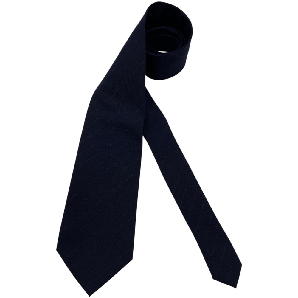CORNELIANI Navy Striped Wool LUXURY Tie ITALY